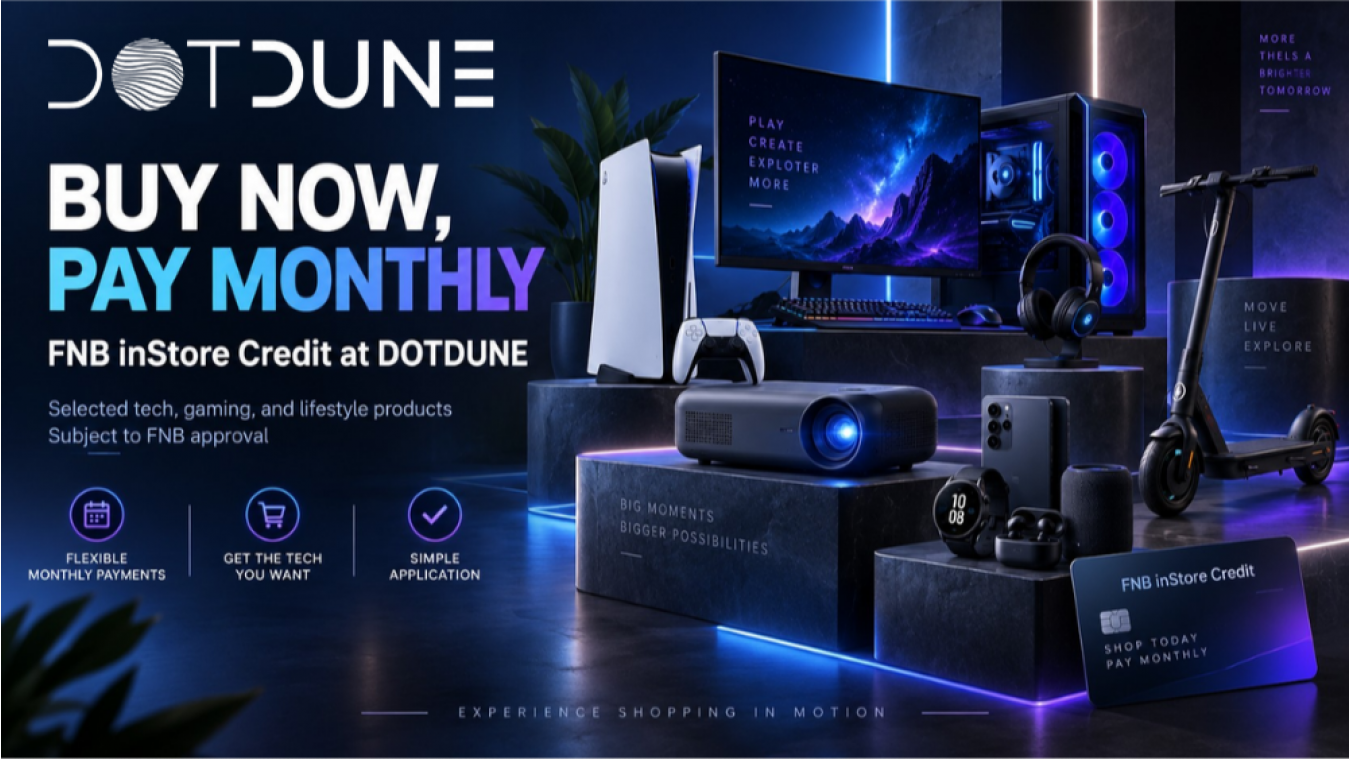 Buy Now, Pay Monthly at DOTDUNE with FNB inStore Credit