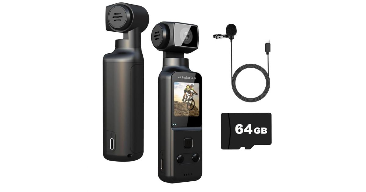 4K vlogging Camera with External Microphone, Mini Video & Audio Pocket ...