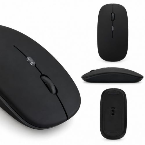 Plain black computer mouse - Black | DotDune