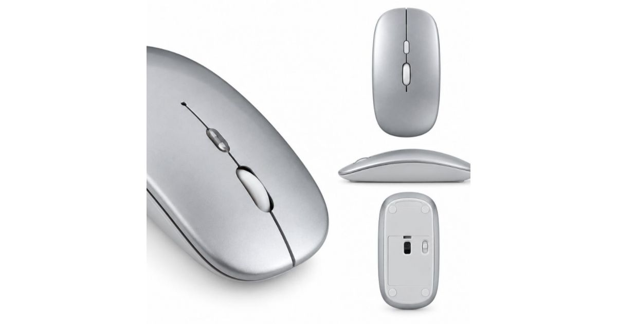Plain silver computer mouse - Silver | DotDune