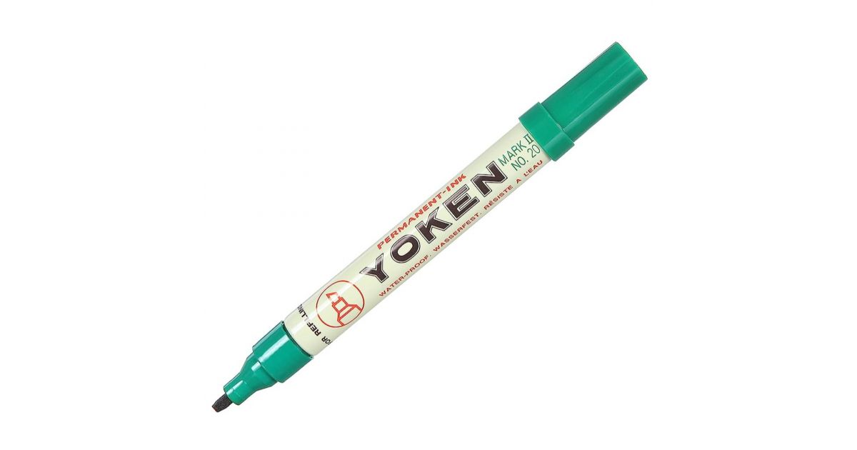 Yoken MARKER No20 Permament Chisel - Green | DotDune